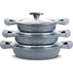 Thermoad 18 cm + 20 cm + 22 cm Döküm Sahan Tava Seti 3'lü