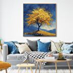 Yağlı Boya Dokulu Tablo Tekli Sarı Ağaç U01013