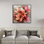 Yağlı Boya Dokulu Tablo Modern Renkli Gelincikler U02057