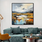 Yağlı Boya Dokulu Tablo Soyut Manzara U06007