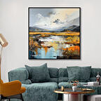 Yağlı Boya Dokulu Tablo Soyut Manzara U06007