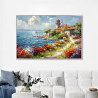 Yağlı Boya Dokulu Tablo Modern İstanbul Manzarası U06023