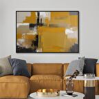 Yağlı Boya Dokulu Tablo Kahve Siyah Soyut U08023