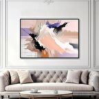 Yağlı Boya Dokulu Tablo Lila Bey Soyut U08053