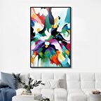 Yağlı Boya Dokulu Tablo Renkli Boyalar Soyut U08088