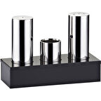 Pleksi Standlı Üçlü Tuzluk Takımı