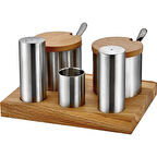 Beşli Tuzluk ve Baharatlık Takımı