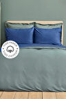 Karaca Home Basic Lacivert Petrol %100 Pamuk Çift Taraflı Çift Kişilik Nevresim Takımı