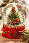 Karaca Home New Year Yılbaşı Tree With Train Kar Küresi