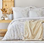 Karaca Home Bled Gri %100 Pamuk Çift Kişilik Nevresim Takımı 