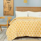 Karaca Home Battaniye Pamuk Çift Kişilik Benita Hardal