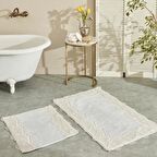 Karaca Home Mathilda Fransız Dantelli Paspas Set 60x100 cm 50x60 cm Gold