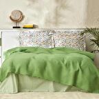 Karaca Home Noya %100 Pamuk Çift Kişilik Pike Takımı Yeşil