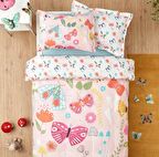 Karaca Home Young Butterfly %100 Pamuk Tek Kişilik Nevresim Takımı Pembe