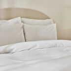 Karaca Home Puff %100 Pamuk Çift Kişilik Nevresim Takımı Beyaz