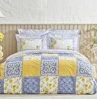 Karacahome Addie Sarı %100 Pamuk Çift Kişilik Nevresim Takımı (PP)