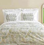 Karaca Home Jenik %100 Pamuk Tek Kişilik Nevresim Takımı Yeşil  