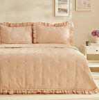 Karaca Home White Collection Perios Çİft Kişilik Fırfırlı Spring Comfort/Uyku Seti Somon