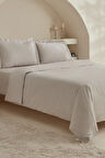 Karaca Home White Collection Ina 80 Tel %100 Pamuk Çift Kişilik Percale Nevresim Takımı Açık Gri