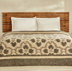 Karaca Home Damask Çift Kişilik Pamuklu Battaniye Antrasit