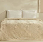 Karaca Home Rita Tek Kişilik Emboss Battaniye Ekru