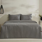 Karaca Home Elie Çift Kişilik Yatak Örtüsü Seti Gri