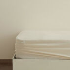 Karaca Home Basic %100 Pamuk Çift Kişilik Lastikli Çarşaf Ekru