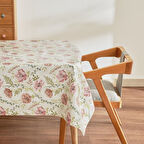 Karaca Home Hera Çiçekli Pvc Masa Örtüsü Ekru