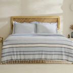 Karaca Home Lynora Çift Kişilik Peştemal Pike Takımı Mavi