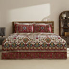 Karaca Home Pueblo %100 Pamuk Çift Kişilik Nevresim Takımı Kiremit