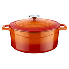 Lava Döküm Yuvarlak Tencere. Folk Çap(Ø)28cm.