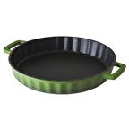 Lava Döküm Yuvarlak Tepsi. Çap 30cm. - Yeşil