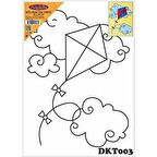 DKT003 desenli tuval kompozit boyama 25x35 cm