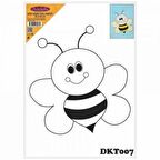 DKT007 desenli tuval kompozit boyama 25x35 cm