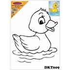 DKT009 desenli tuval kompozit boyama 25x35 cm