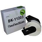 BROTHER P Touch DK Serisi DK11203  300 Adet Rulo 17mm 87mm Muadil