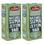 Alkan Zeytin Naturel Sızma Zeytinyağı 2 x 5 lt Teneke 