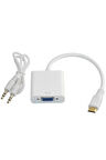 COMPAXE CHD-18 Mini Hdmi To Vga Ses Destekli Çevirici Dönüştürücü Adaptör