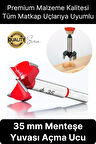 Premium 35 mm Menteşe Yeri Açma Delme Freze Bıçağı Ahşap Matkap Ucu Mutfak Dolabı Kapak Marangoz