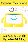 Dayanıklı Apple İpad 7. 8. 9. Nesil 10.2 İnç Uyumlu Çocuk İçin Ayaklı Tablet Kılıfı Koruyucu Silikon