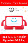 Dayanıklı Apple İpad 7. 8. 9. Nesil 10.2 İnç Uyumlu Çocuk İçin Ayaklı Tablet Kılıfı Koruyucu Silikon