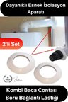 #Conta Kombi Baca Contası Boru Bağlantı Lastiği Hava Sızdırmazlık Halkası Beyaz 2'Li Paket Standart Yoğuşmalı Hermetik Sistem Uyumlu Dayanıklı Esnek İzolasyon Aparatı Dış Ortam Dirençli
