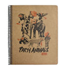 Mynote Kraft Defter Çizgili 100 Yaprak A4 Spiralli 2 adet Farklı Desen