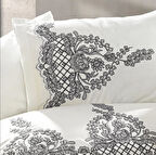 NAZİK SATEN NEVRESİM TAKIMI ÇİFT KİŞİLİK MONZA GRİ