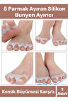Özel Kemik Büyümesi Karşıtı Şekil Bozukluğu Önleyici Ayak 5 Parmak Ayıran Silikon Bunyon Ayırıcı
