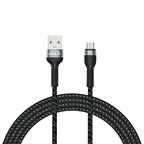 Siyah Shira Serisi Micro Usb Kablo 2 Metre-Zore