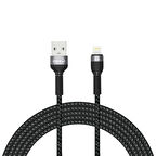 Siyah Shira Serisi Lightning Usb Kablo 3 Metre-Zore