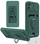 iPhone 11 Uyumlu ​ Pelit Kılıf-Koyu Yeşil