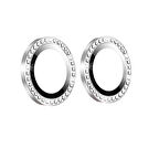 iPhone 12 Uyumlu Zore CL-06 Kamera Koruyucu-Gümüş