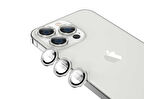 iPhone 13 Pro Max Uyumlu Zore CL-06 Kamera Koruyucu-Gümüş